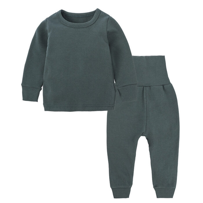 Spring Autumn Children Pajama Suit Cotton Warm Kids Clothes - Image 2
