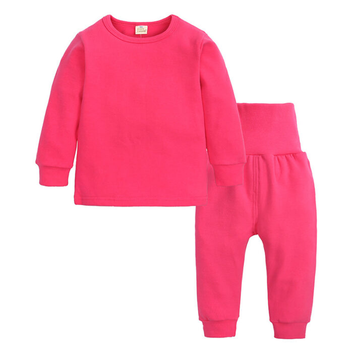 Spring Autumn Children Pajama Suit Cotton Warm Kids Clothes - Image 7