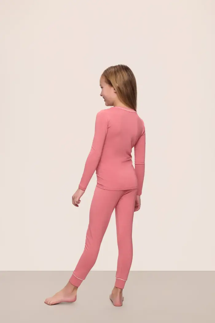Kids TENCEL Modal Unisex Long PJ Set - Image 2