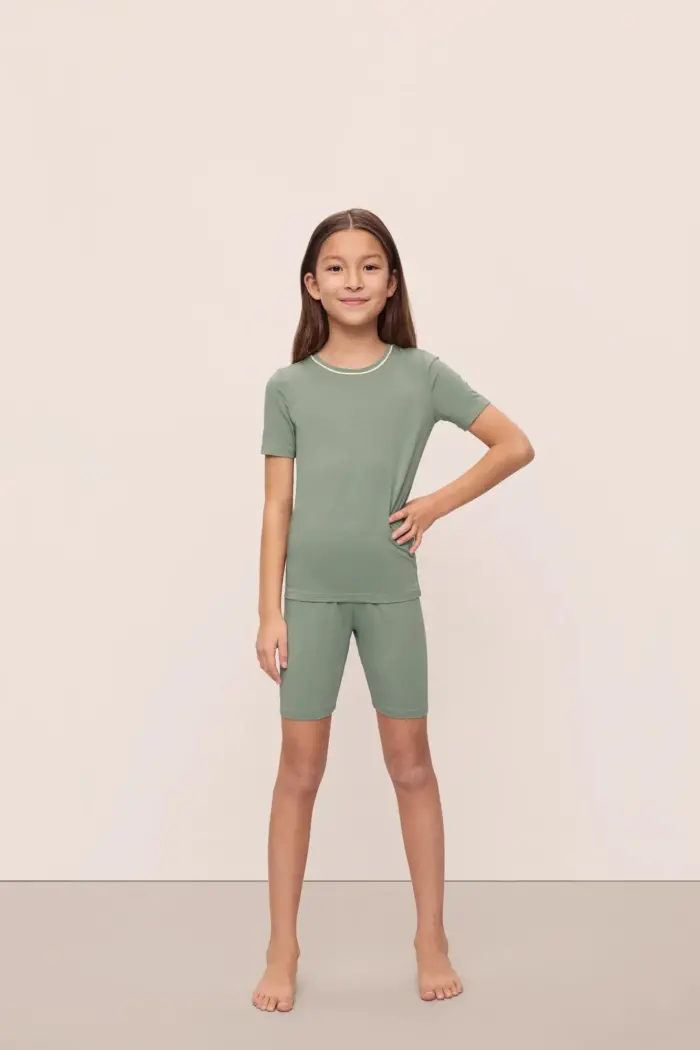 Kids TENCEL Modal Unisex Short PJ Set - Image 3