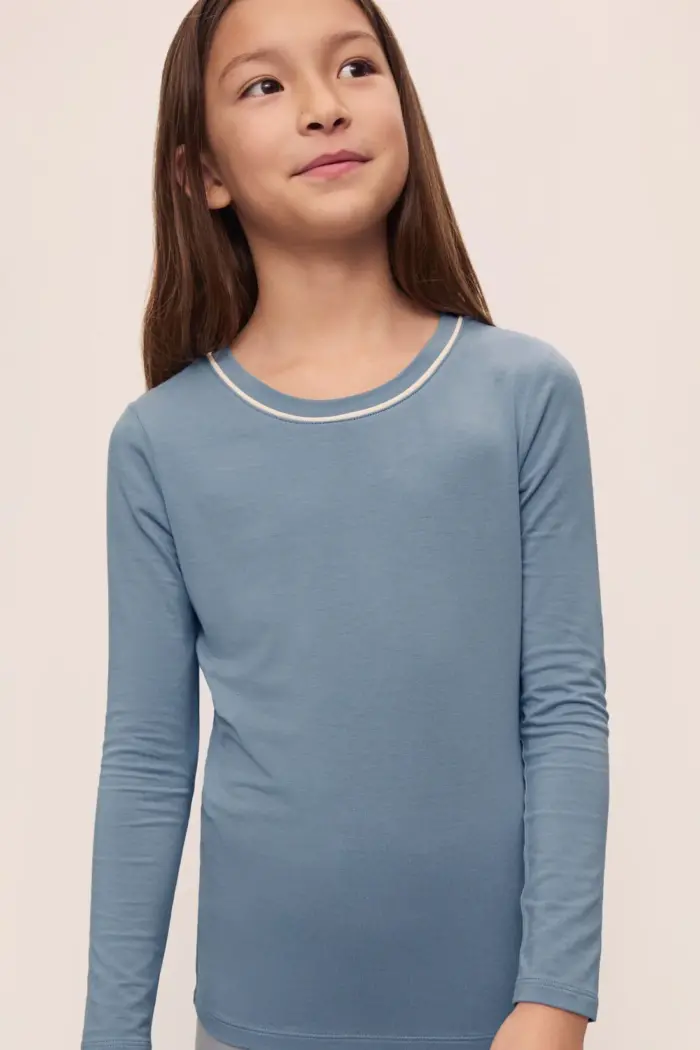 Kids TENCEL Modal Unisex Long PJ Set - Image 2