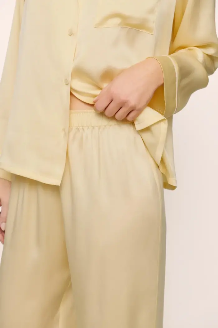 Golden Glow Satin Pajama Set - Image 2
