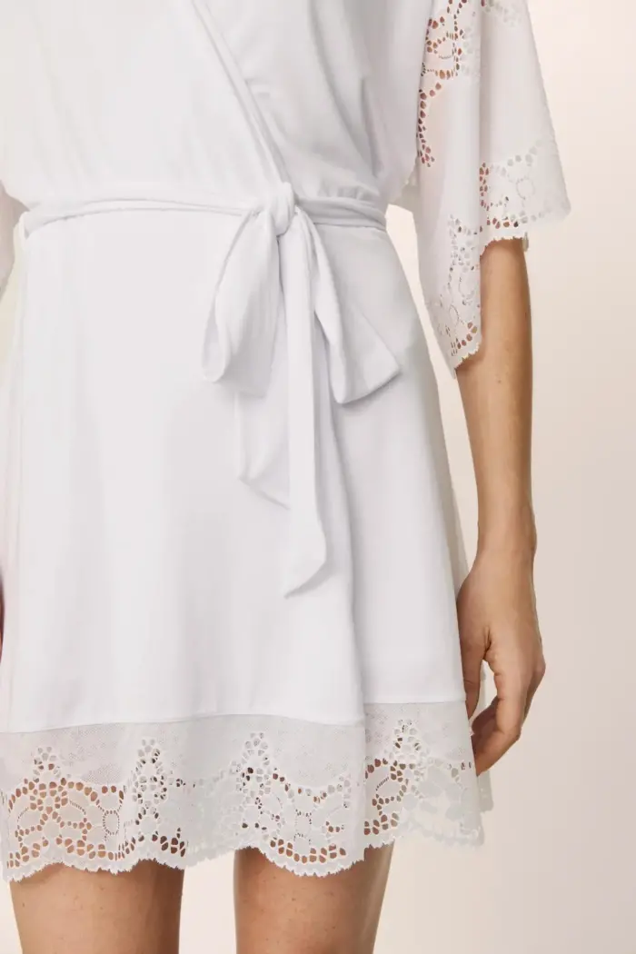 Celestia Lace Robe – White Whisper - Image 3