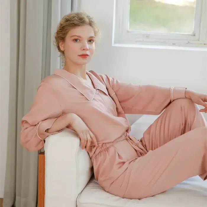 Floral Viscose Pajama Set - Image 6