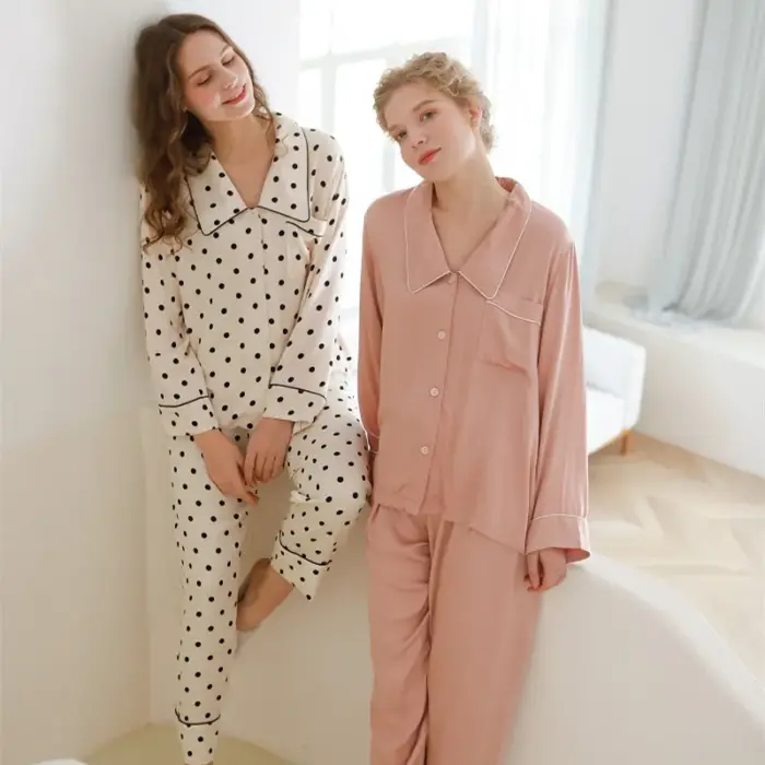 Floral Viscose Pajama Set - Image 3