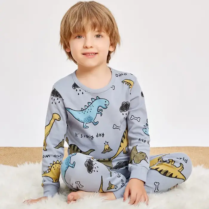 Toddler Dinosaur Print Pajama Set - Image 2