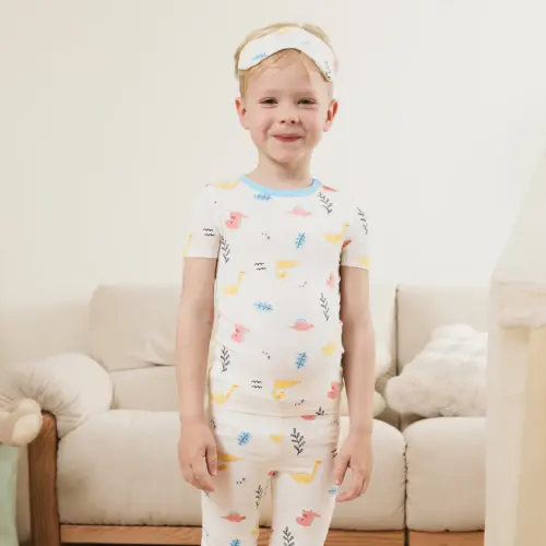 Toddler Cartoon Print Short-Sleeve Pajama Set