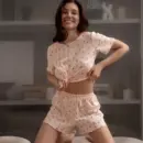 Soft Floral Print Short Pajama Set