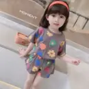 Kids Colorful Flower Print Summer Set