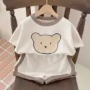 Baby Bear Print Summer Pajama Set