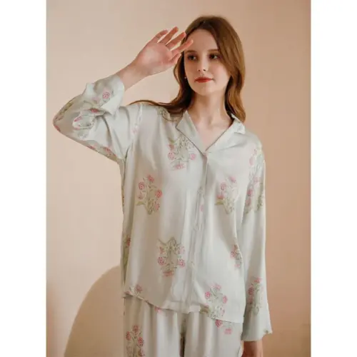 Floral Viscose Pajama Set