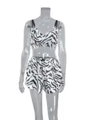 Zebra Print Satin Pajama Set
