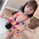Kids Colorful Flower Print Summer Set